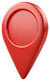 red map pin